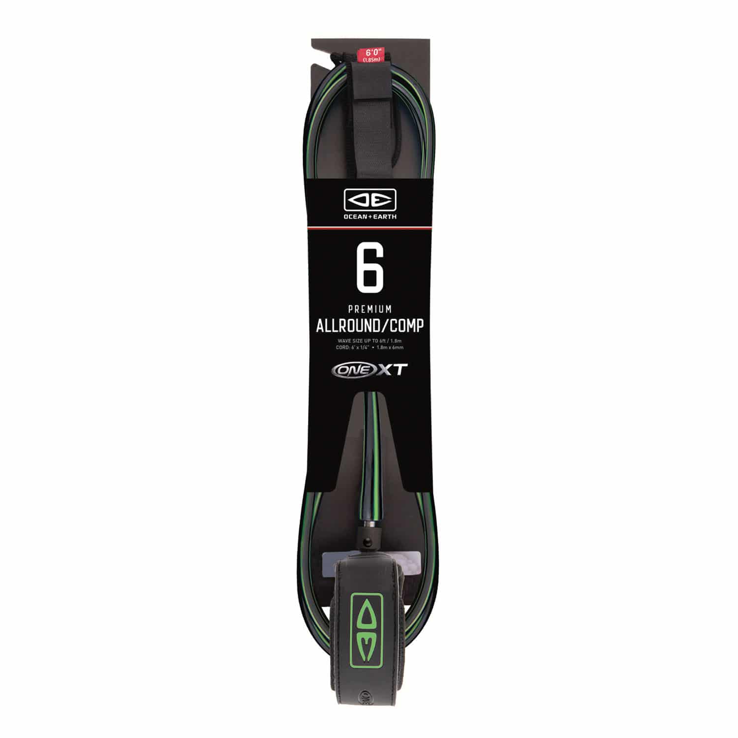 60-One-XT-Premium-All-Round-Comp-Surf-Leash-Lime
