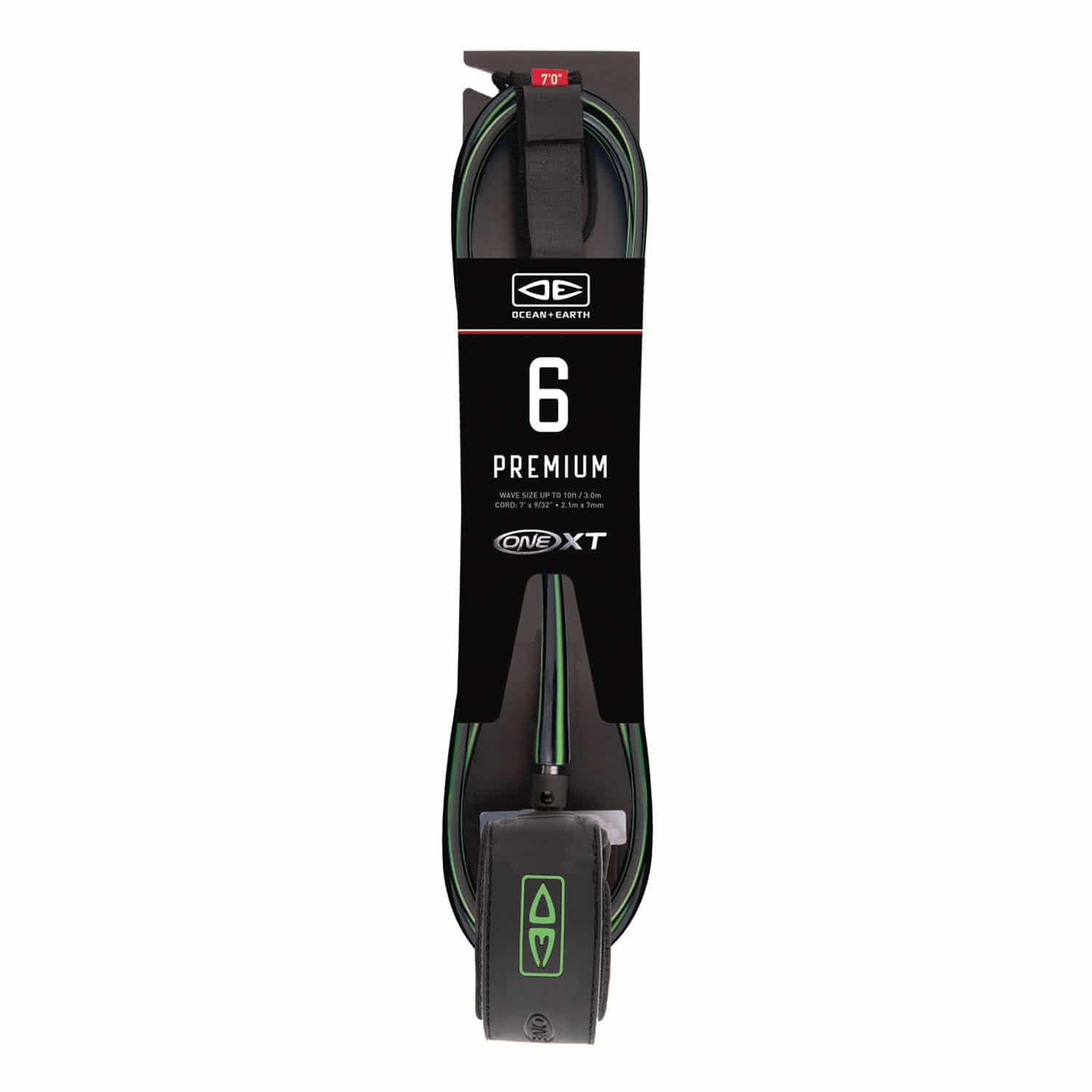 60-One-XT-Premium-Surf-Leash-Lime