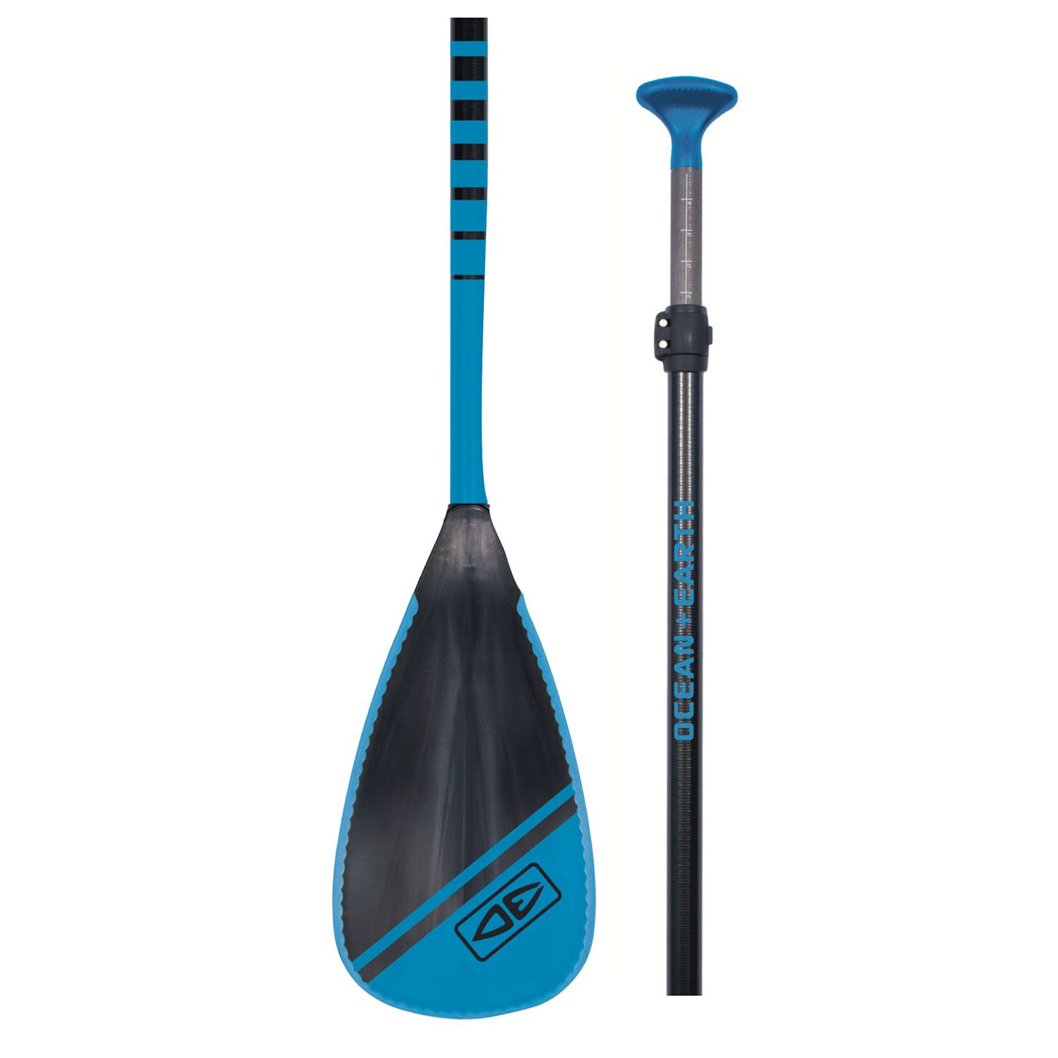 SUP-Paddle-–-Fibreglass-Shaft-–-Plastic-&-Rubber-Edge-Blade