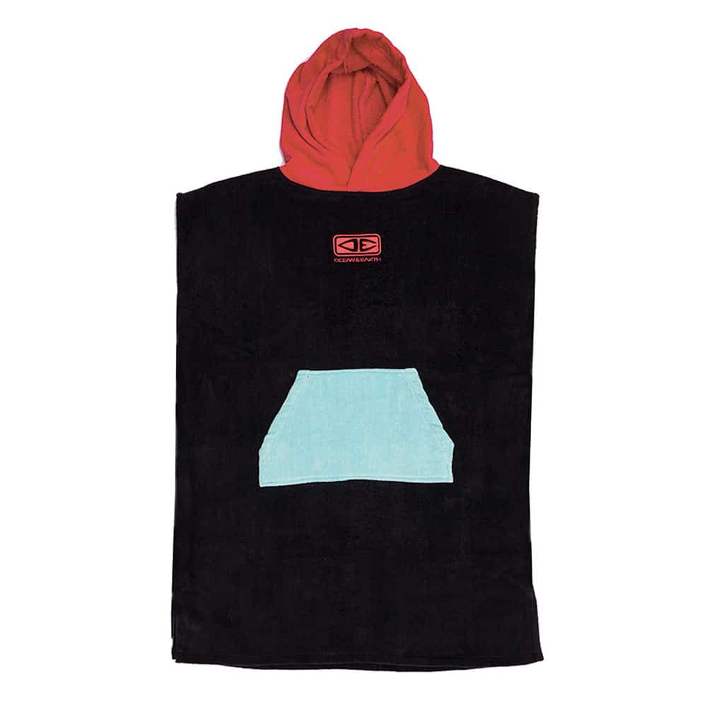 Youth-Hooded-Poncho-Red